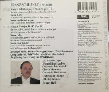 CD Franz Schubert: Mass In B-Flat, D 324 / Mass In C, D 452