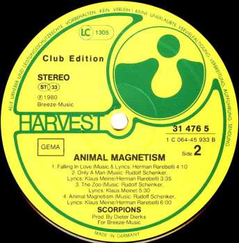 LP Scorpions: Animal Magnetism