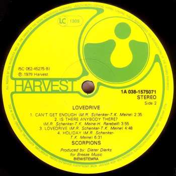 LP Scorpions: Lovedrive