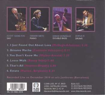 CD Scott Hamilton: Bésame Mucho - Live In Barcelona Vol. 2