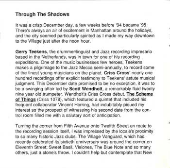 CD Scott Wendholt Quintet: Through The Shadows