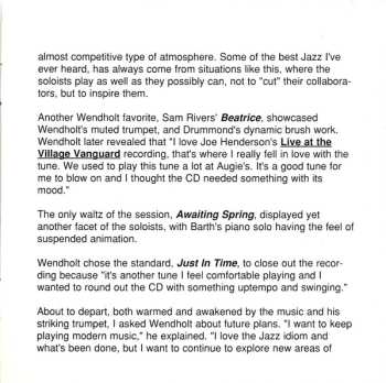 CD Scott Wendholt Quintet: Through The Shadows