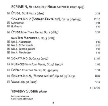 SACD Alexander Scriabine: Yevgeny Sudbin Plays Scriabin
