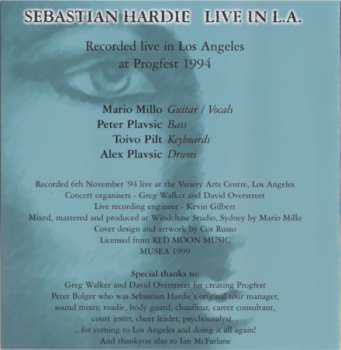 CD Sebastian Hardie: Live In L.A.
