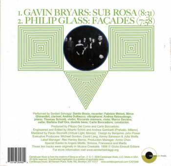 CD Philip Glass: Sentieri Selvaggi Plays Gavin Bryars & Philip Glass 