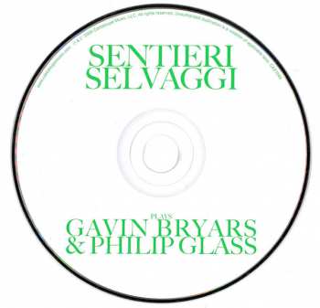CD Philip Glass: Sentieri Selvaggi Plays Gavin Bryars & Philip Glass 