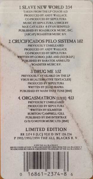 EP Sepultura: Slave New World CLR | LTD
