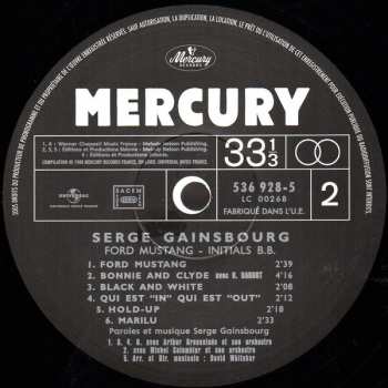 LP Serge Gainsbourg: Initials B.B.