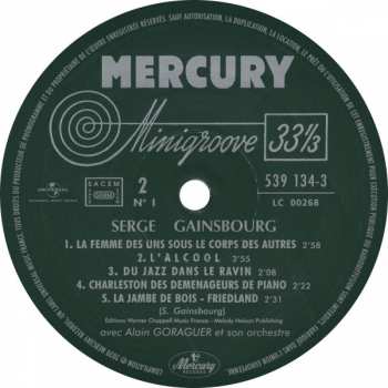 9LP/Dobozkészlet Serge Gainsbourg: Intégrale Des Enregistrements Studio, Volume 1 : 1958-1970  LTD