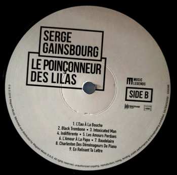 LP Serge Gainsbourg: Le Poinçonneur Des Lilas