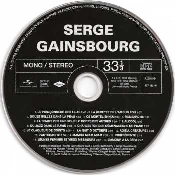12CD/Dobozkészlet Serge Gainsbourg: L'Essentiel Des Albums Studio