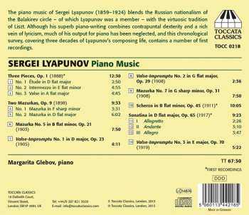 CD Sergei Lyapunov: Piano Music