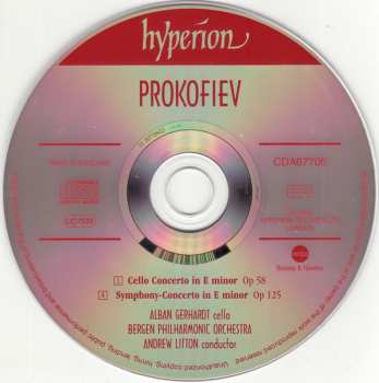CD Sergei Prokofiev: Cello Concerto • Symphony-Concerto