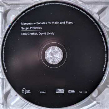 CD Sergei Prokofiev: Masques — Sonatas For Violin And Piano