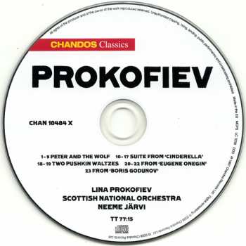CD Sergei Prokofiev: Peter And The Wolf · Pushkiniana · Suite From 'Cinderella'