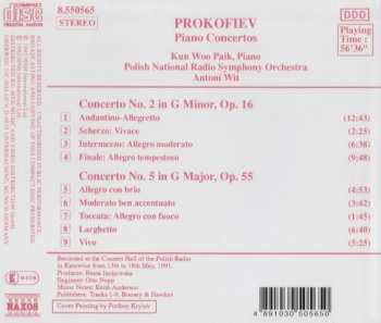 CD Sergei Prokofiev: Piano Concertos No.2, Op.16 - No.5, Op.55