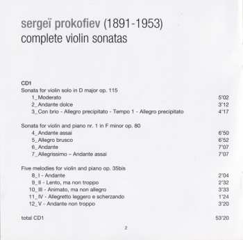 2CD Sergei Prokofiev: Sergeï Prokofiev Complete Violin Sonatas