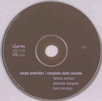2CD Sergei Prokofiev: Sergeï Prokofiev Complete Violin Sonatas