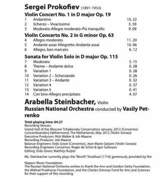 SACD Sergei Prokofiev: The 2 Violin Concertos / Sonata For Violin Solo In D Major, Op. 115