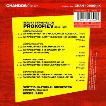 4CD/Dobozkészlet Sergei Prokofiev: The Complete Symphonies