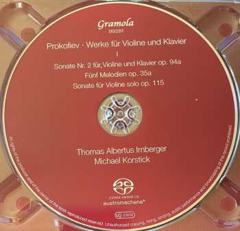 2SACD Sergei Prokofiev: Werke Für Violine Und Klavier