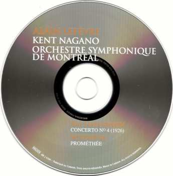CD Sergei Vasilyevich Rachmaninoff: Concerto N°4 (1926) / Prométhée