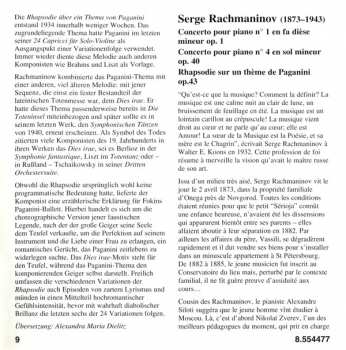 CD Sergei Vasilyevich Rachmaninoff: Piano Concertos Nos 1 And 4, Rhapsody On A Theme Of Paganini
