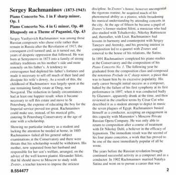 CD Sergei Vasilyevich Rachmaninoff: Piano Concertos Nos 1 And 4, Rhapsody On A Theme Of Paganini