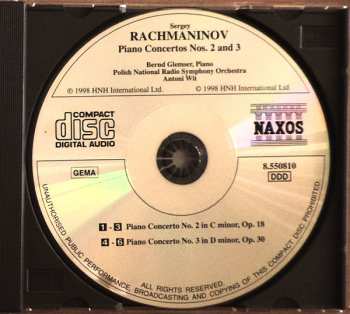 CD Sergei Vasilyevich Rachmaninoff: Piano Concertos Nos. 2 And 3