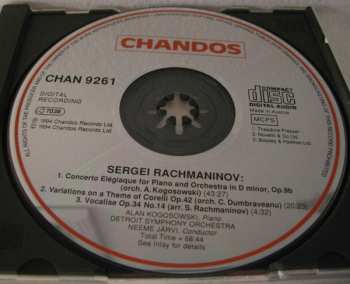 CD Sergei Vasilyevich Rachmaninoff: Transcription For Orchestra
