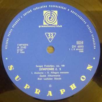 LP Sergei Prokofiev: Symfonie Č. 5, Op. 100