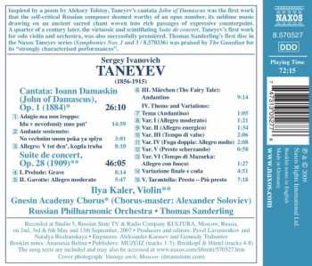 CD Sergey Ivanovich Taneyev: Suite de Concert, Cantata 'Ioann Damaskin'