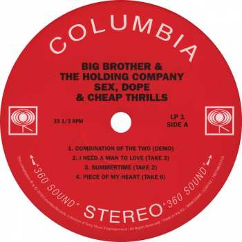 2LP Big Brother & The Holding Company: Sex, Dope & Cheap Thrills