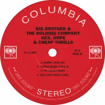 2LP Big Brother & The Holding Company: Sex, Dope & Cheap Thrills