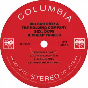 2LP Big Brother & The Holding Company: Sex, Dope & Cheap Thrills
