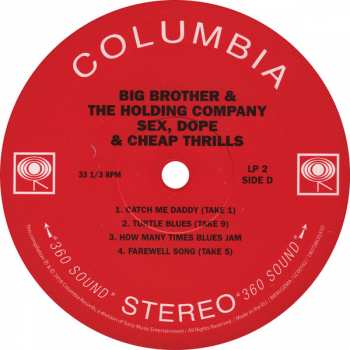 2LP Big Brother & The Holding Company: Sex, Dope & Cheap Thrills