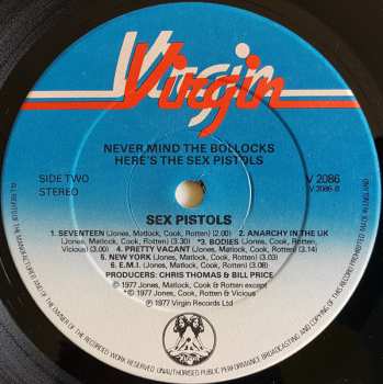 LP Sex Pistols: Never Mind The Bollocks Here's The Sex Pistols