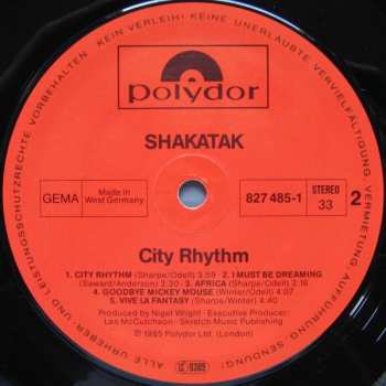 LP Shakatak: City Rhythm