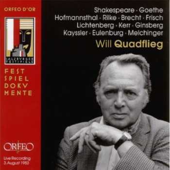 Album Shakespeare / Hofmannsthal / Will Quadflieg: Der Schauspieler Im Spiegel Der Dichtung