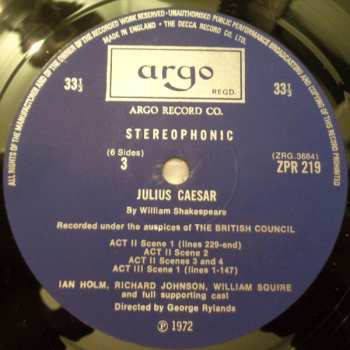 3LP/Dobozkészlet William Shakespeare: Julius Caesar