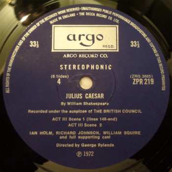 3LP/Dobozkészlet William Shakespeare: Julius Caesar