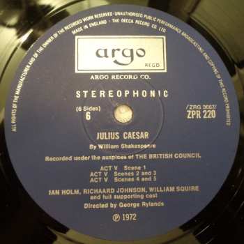 3LP/Dobozkészlet William Shakespeare: Julius Caesar