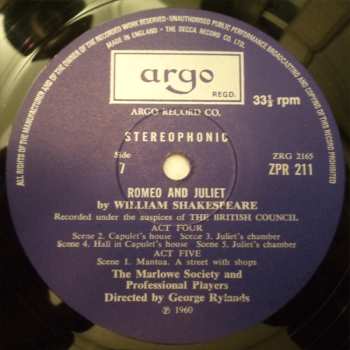 4LP/Dobozkészlet William Shakespeare: Romeo and Juliet