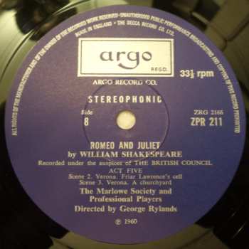 4LP/Dobozkészlet William Shakespeare: Romeo and Juliet