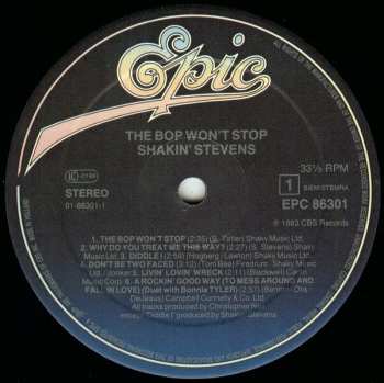 LP Shakin' Stevens: The Bop Won't Stop