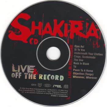 CD/DVD Shakira: Live & Off The Record