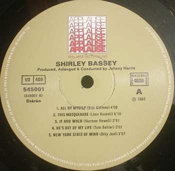 LP Shirley Bassey: All By Myself