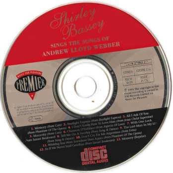 CD Shirley Bassey: Sings The Songs Of Andrew Lloyd Webber