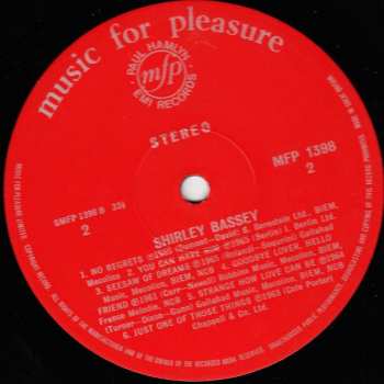 LP Shirley Bassey: The Fabulous Shirley Bassey