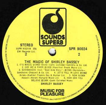 LP Shirley Bassey: The Magic Of Shirley Bassey